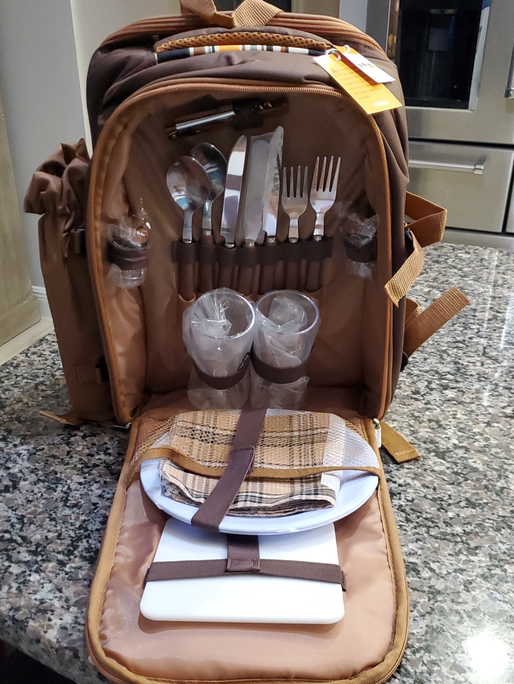 apollo walker Picnic Backpack Bag for 2 W/ Cooler Compartment